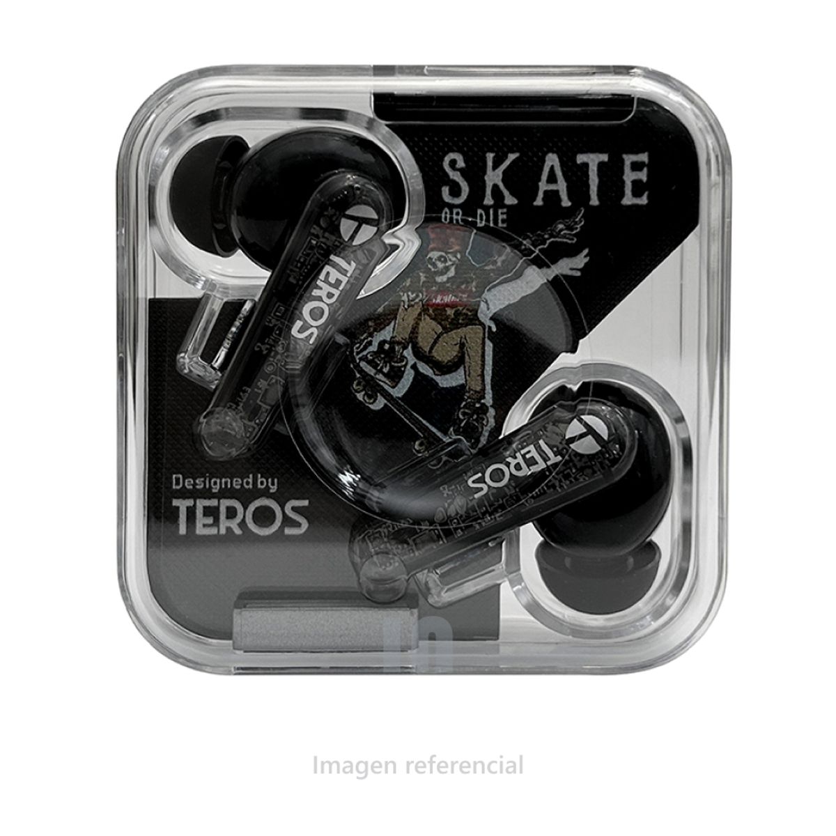 TEROS - AUDÍFONOS TEROS TE-8072, BLUETOOTH 5.2 TWS, NEGRO