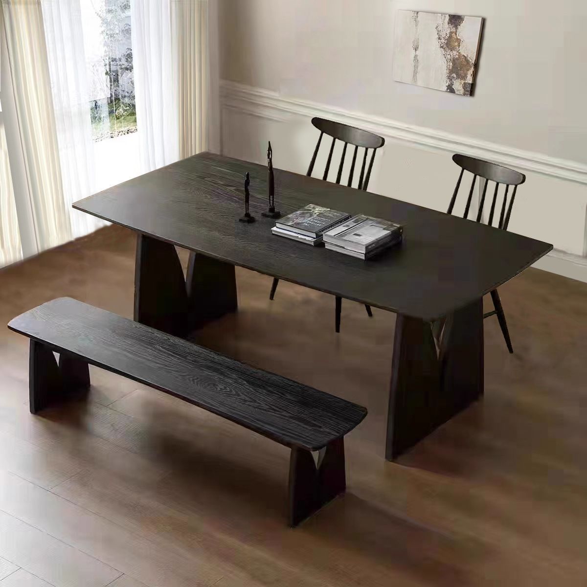 GENERICO - Juego de Comedor Växjö - Marrón Oscuro