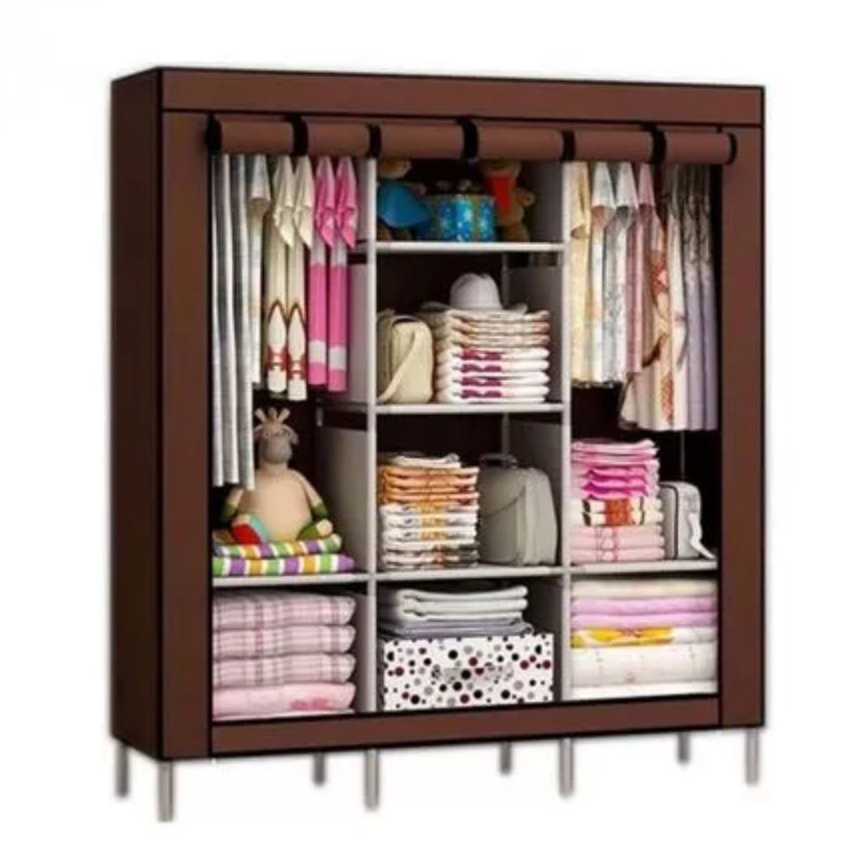 OEM - Combo Dúo Zapatera de 9 Niveles y Ropero de 3 Cuerpos Armables