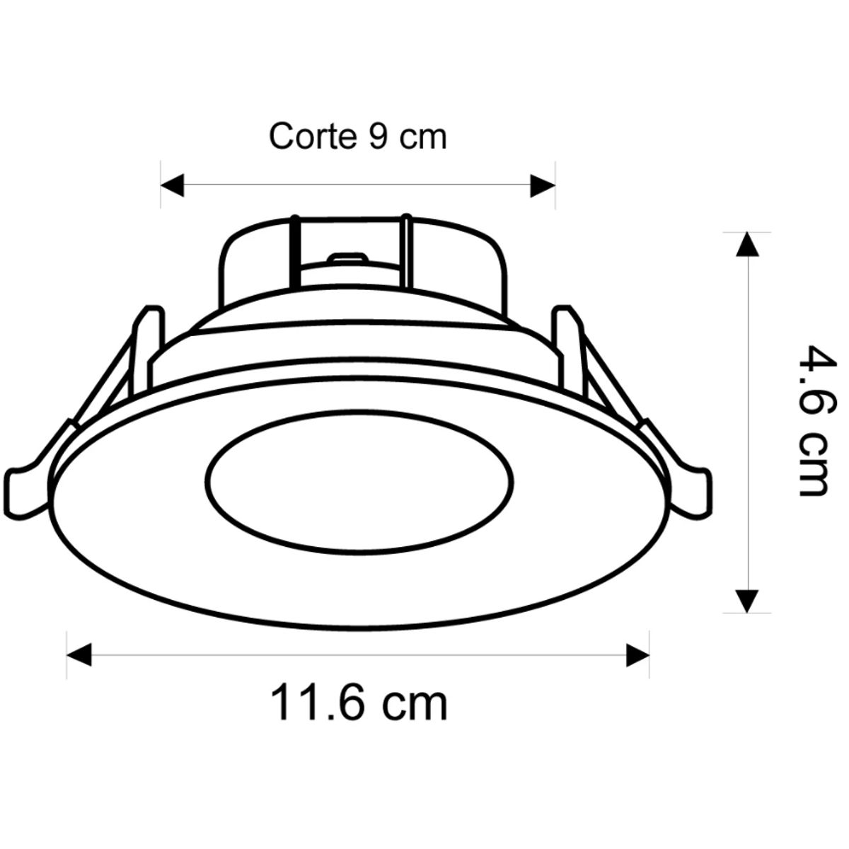 GENERICO - Spot Led Empotrable 10W Luz Calida