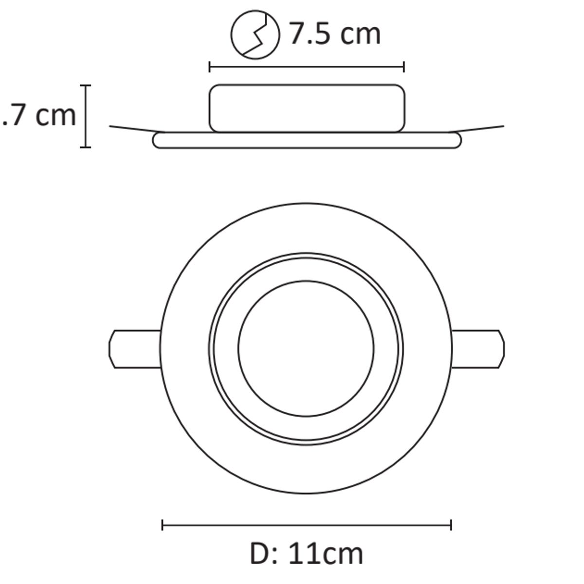 GENERICO - Spot PC GU10 Dicroico Blanco