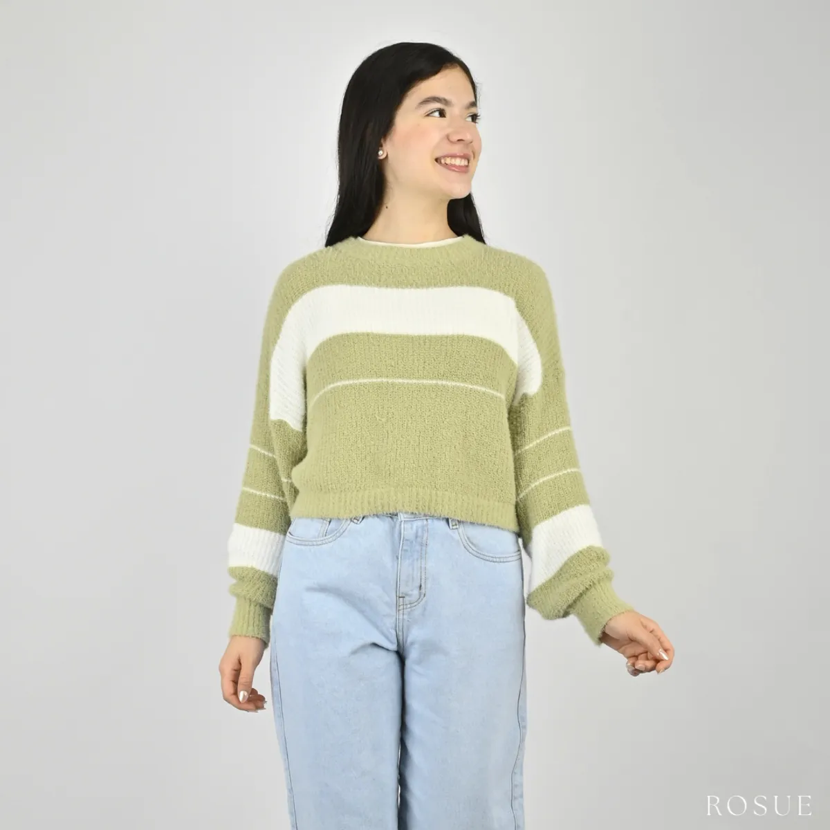 ROSUE - Sueter Chompa de Mujer Invierno Hilo Afelpado
