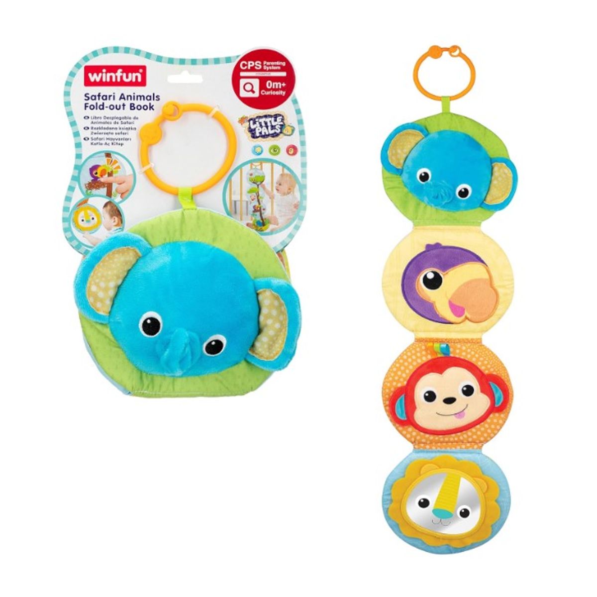 WIN FUN - Libro sensorial desplegable para bebés