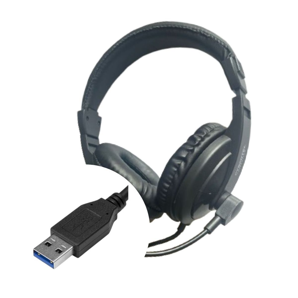 CYBERTEL - Audifono con entrada usb microfono