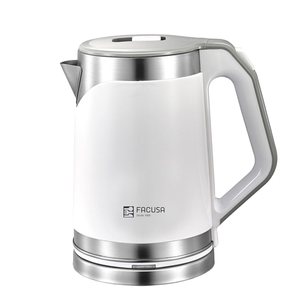 FACUSA - Hervidor de Agua Gourmet de 2 Litros Blanco FACUSA