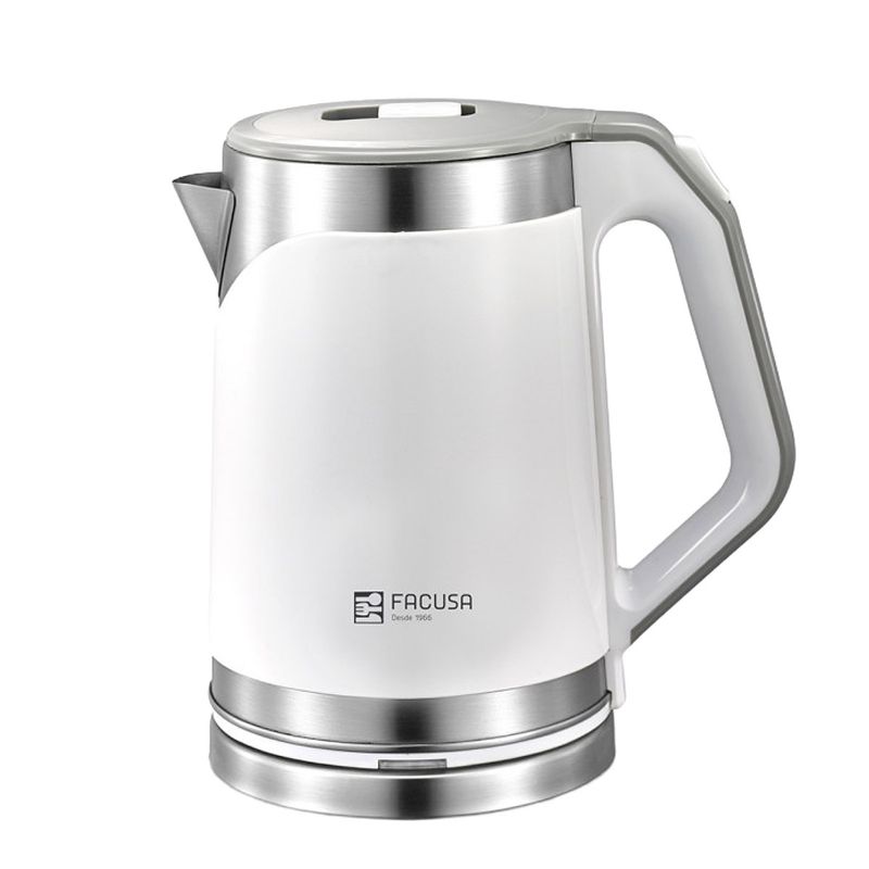 FACUSA - Hervidor de Agua Gourmet de 2 Litros Blanco FACUSA