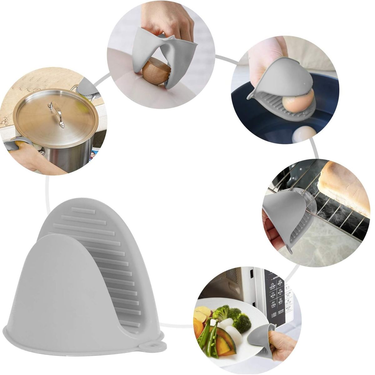 GENERICO - MINI GUANTES DE SILICONA RESISTENTES AL CALOR PLOMO