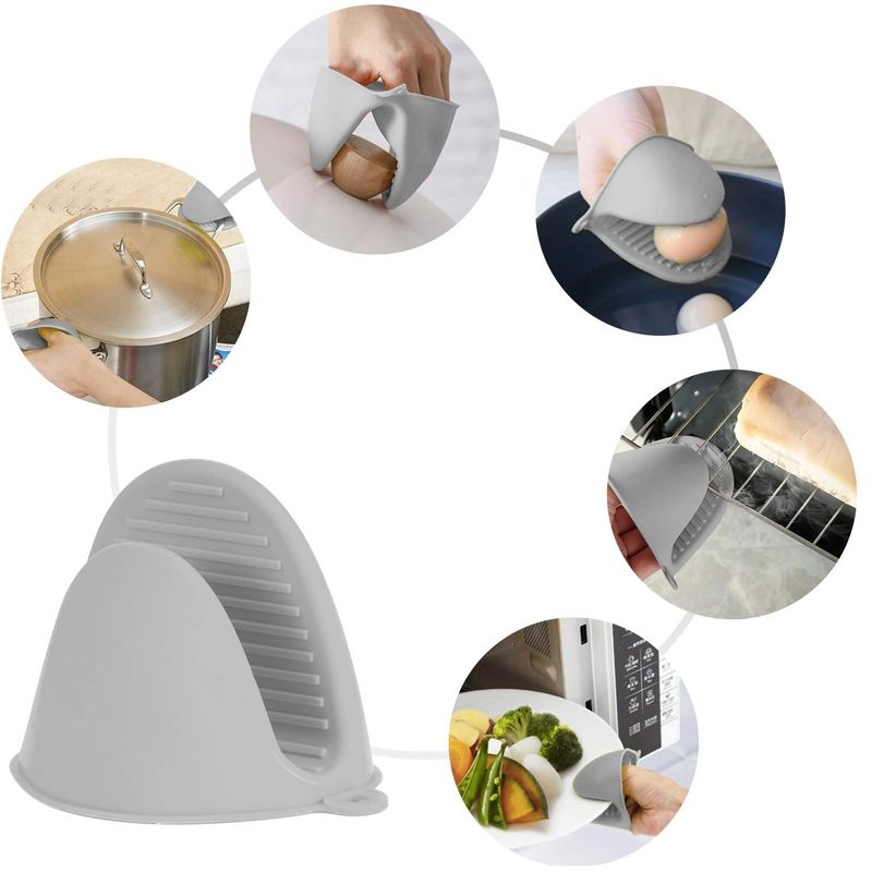 GENERICO - MINI GUANTES DE SILICONA RESISTENTES AL CALOR PLOMO