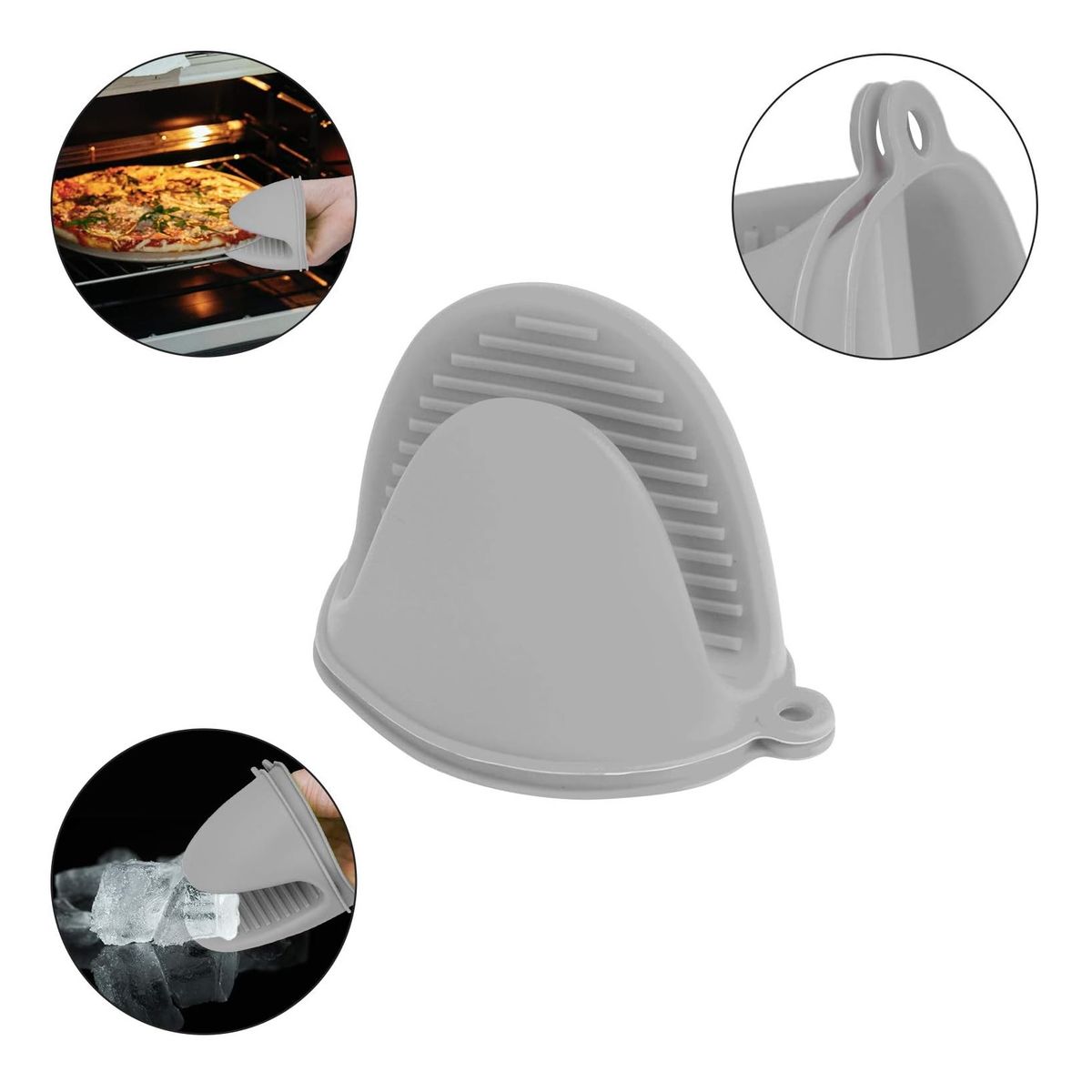 GENERICO - MINI GUANTES DE SILICONA RESISTENTES AL CALOR PLOMO