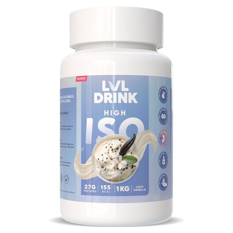 LVLDRINK NUTRITION - Proteína Vainilla 1kg Endulzada 100% con Stevia
