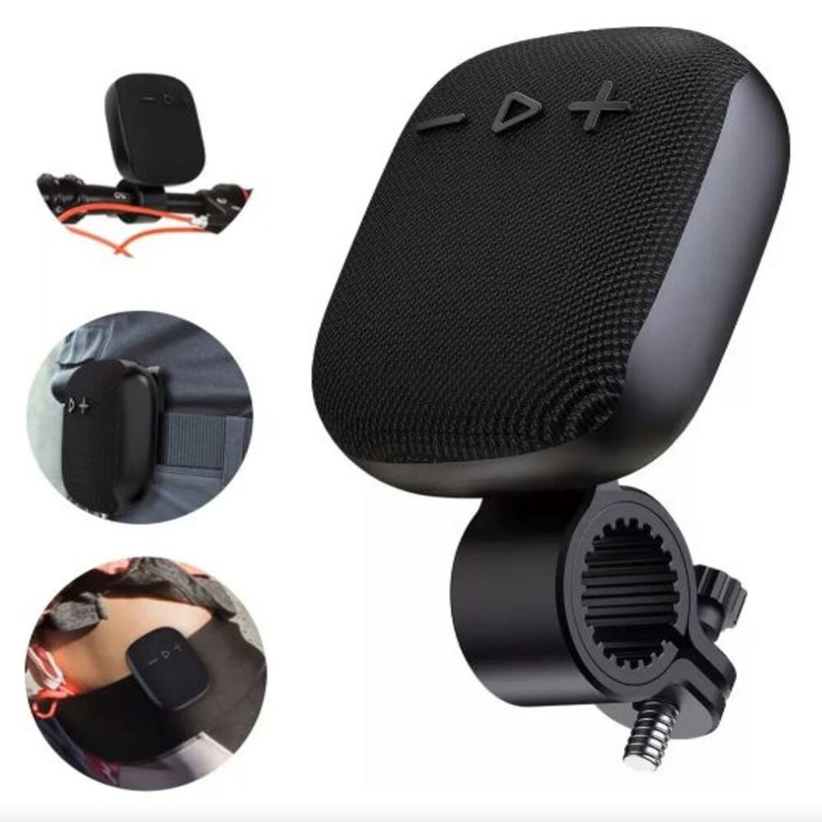 GENERICO - Parlante Bluetooth Portatil para Bicicleta y Moto - Negro
