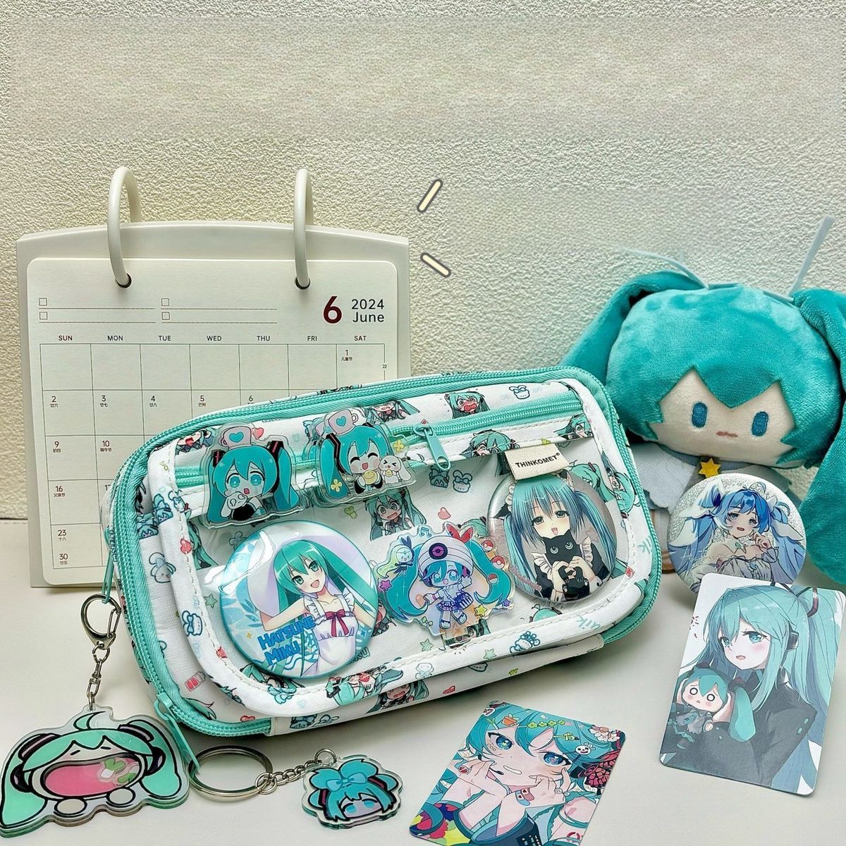 TIOZONEY - Estuche para bolígrafo de estudiante Miku