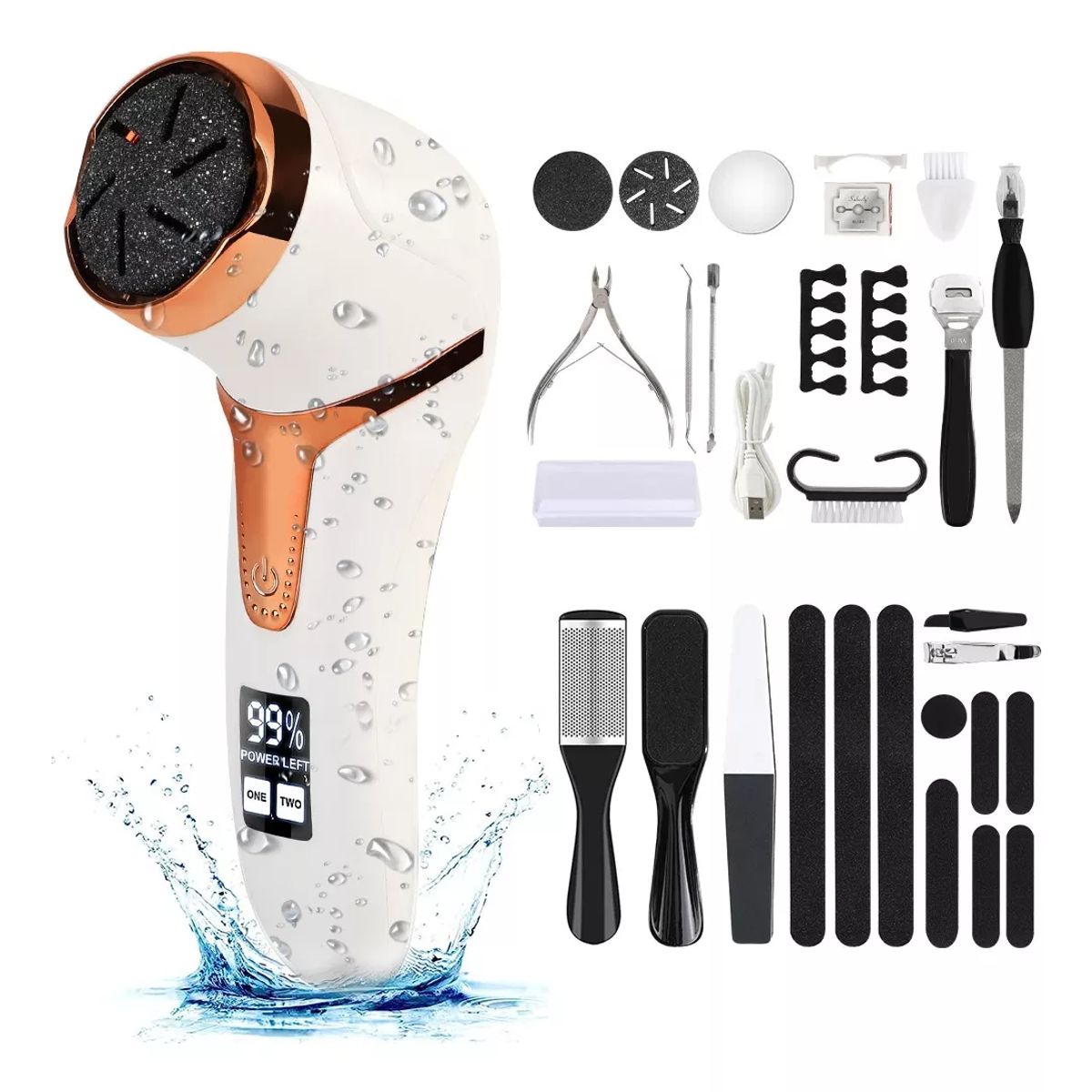 TIOZONEY - Removedor De Callos Eléctrico Para Pies Con Vacío 30 Piezas