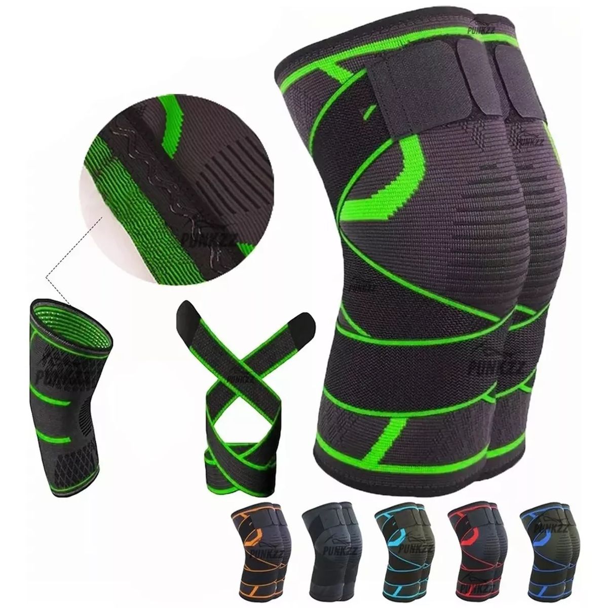 TIOZONEY - 1 Par Rodilleras Elásticas Deportivas Compresion Para Gym