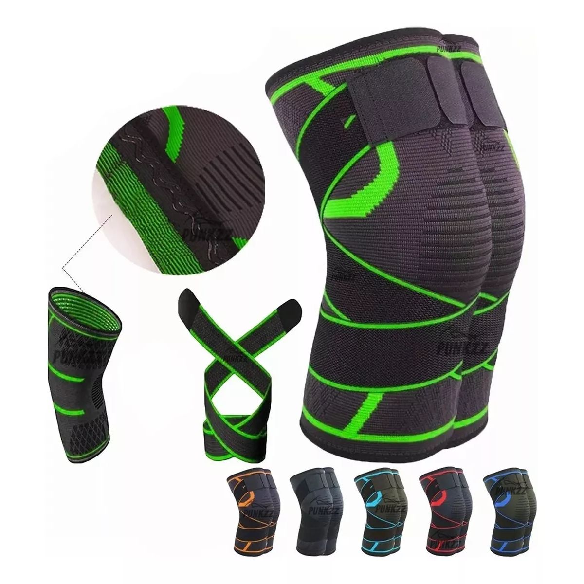 TIOZONEY - 1 Par Rodilleras Elásticas Deportivas Compresion Para Gym