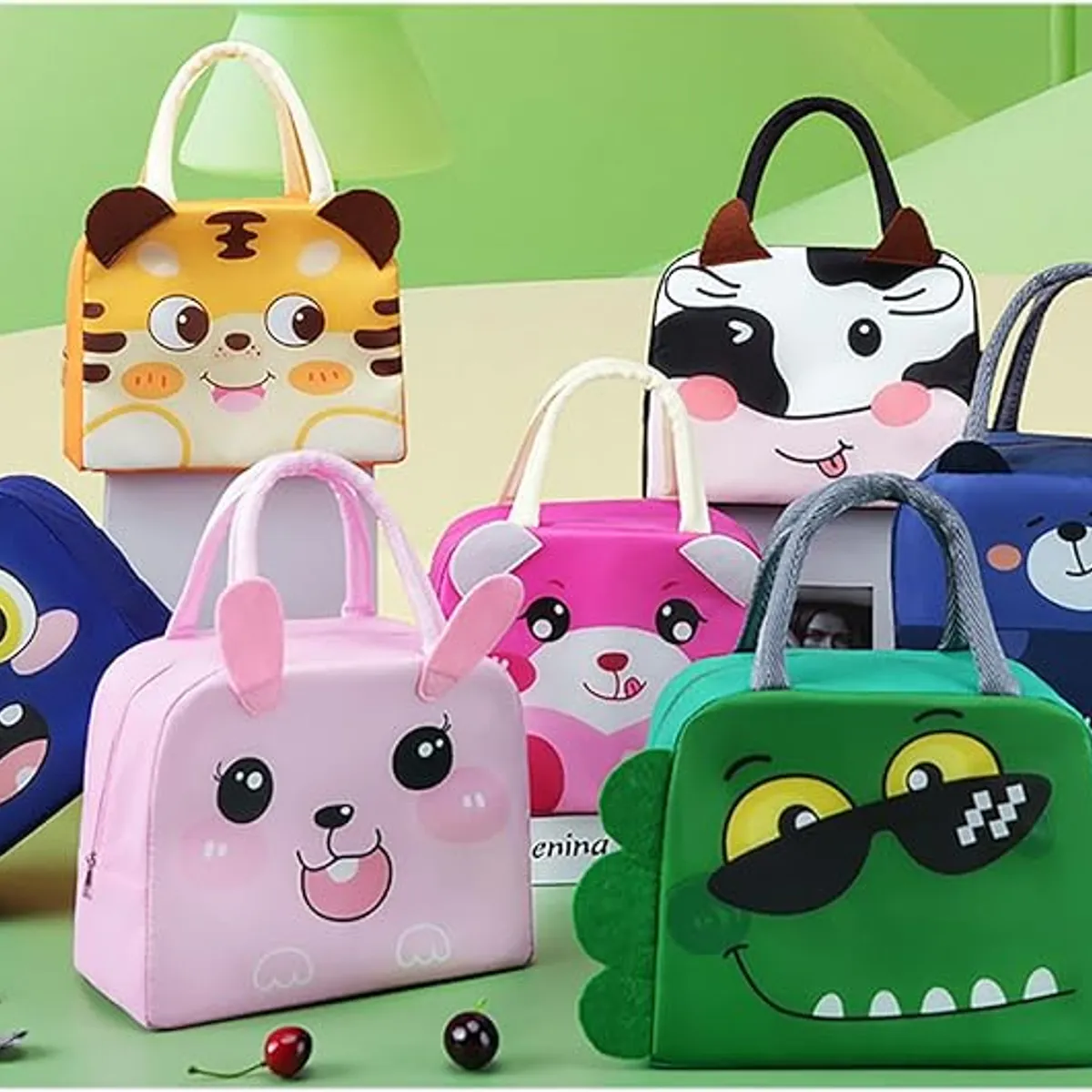 TIOZONEY - Bolsa bento de dibujos animados