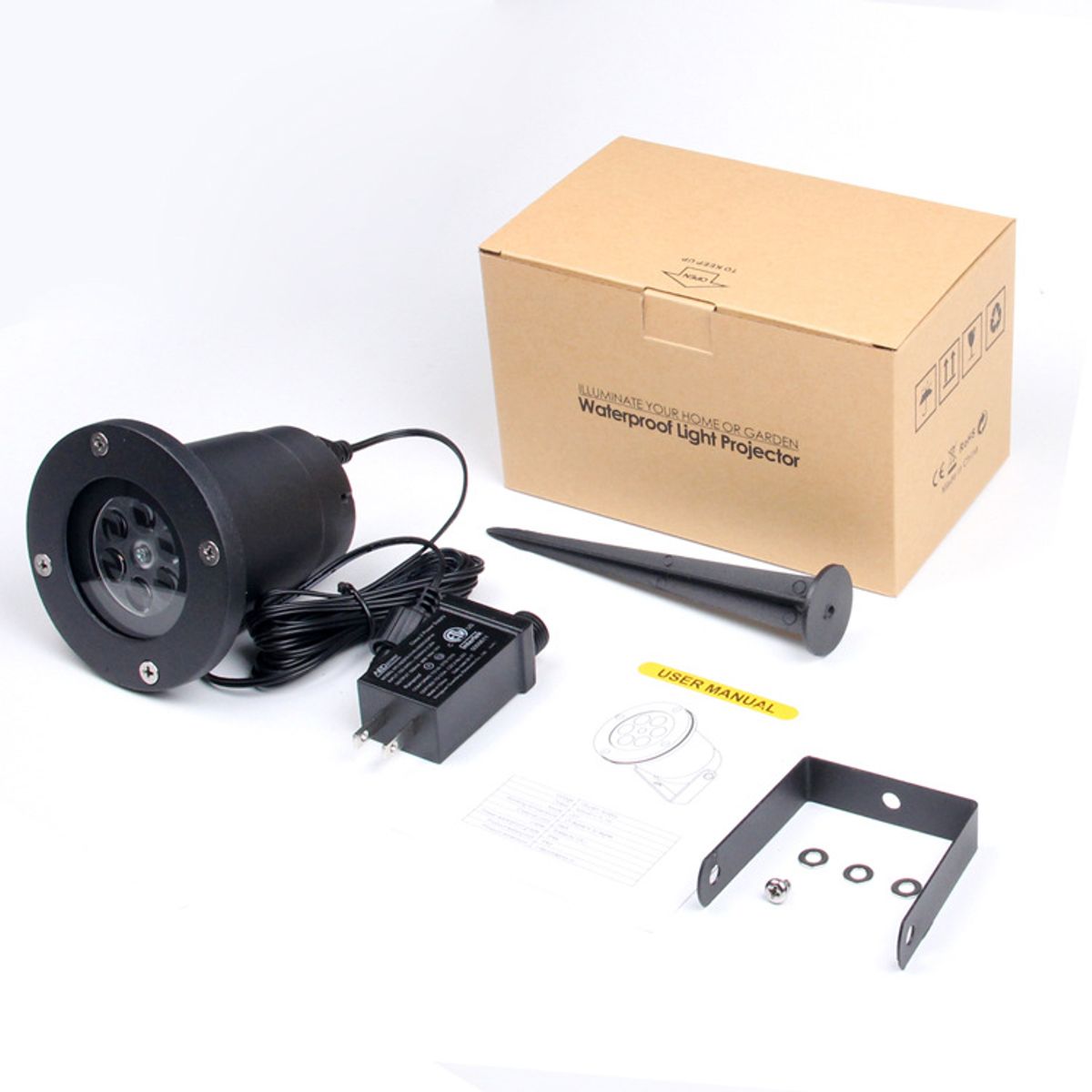 TIOZONEY - Luz LED de proyección de copos de nieve