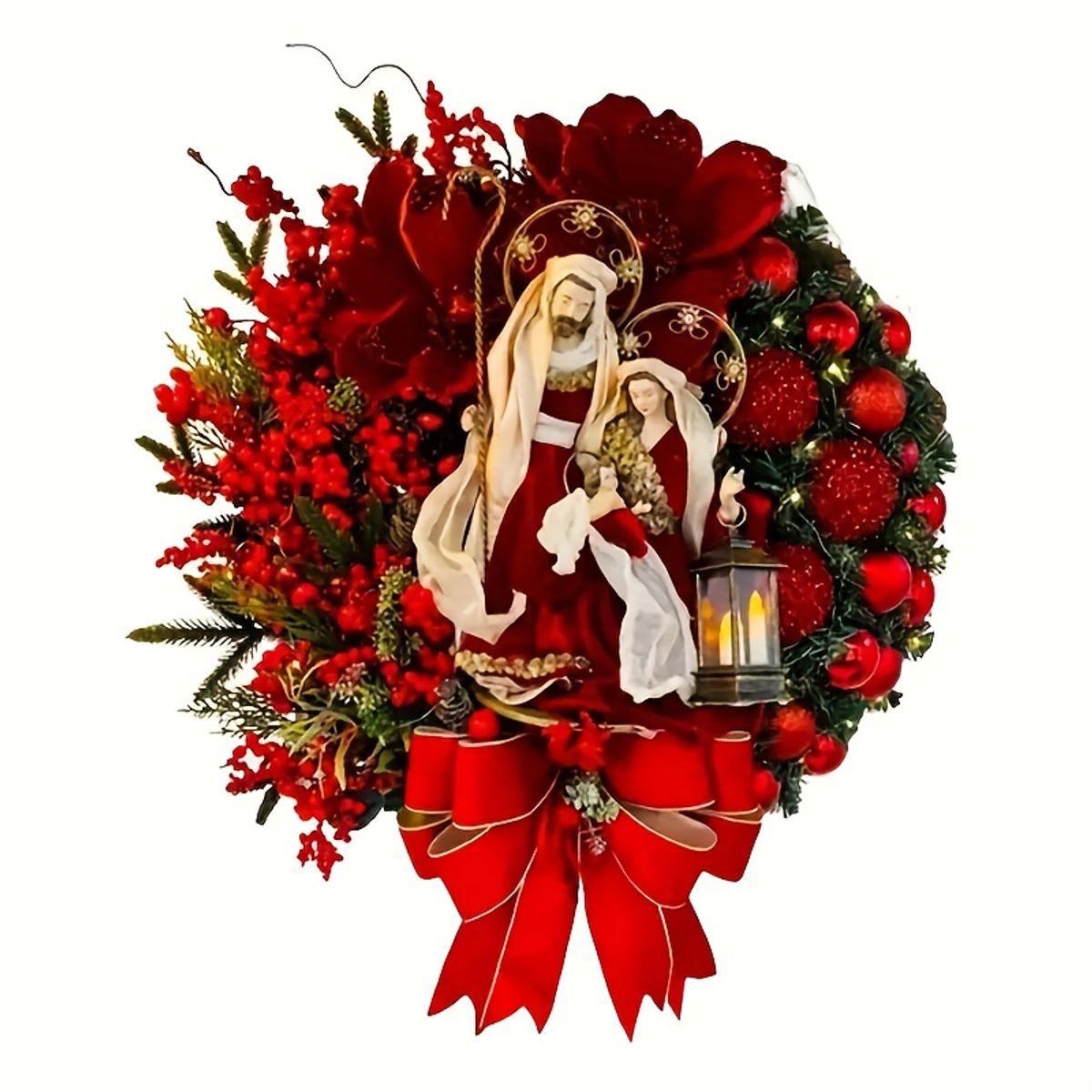 TIOZONEY - Corona de Navidad Decoración Ventana