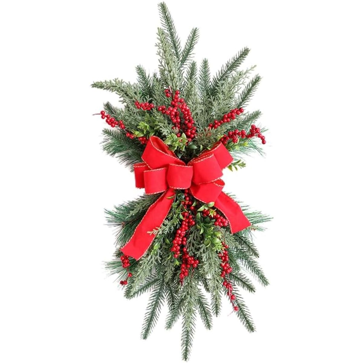 TIOZONEY - Guirnalda de la escalera de Navidad con Pinecones Bowknot