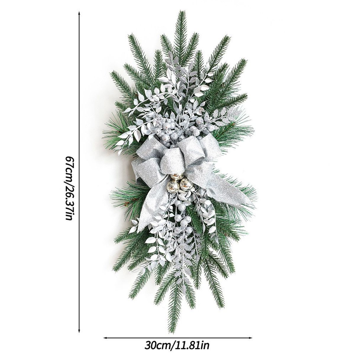 TIOZONEY - Guirnalda de la escalera de Navidad con Pinecones Bowknot