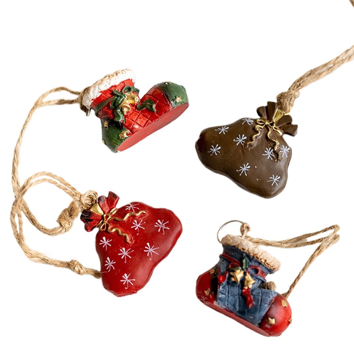 TIOZONEY - 4pcs Juego de adornos de Navidad