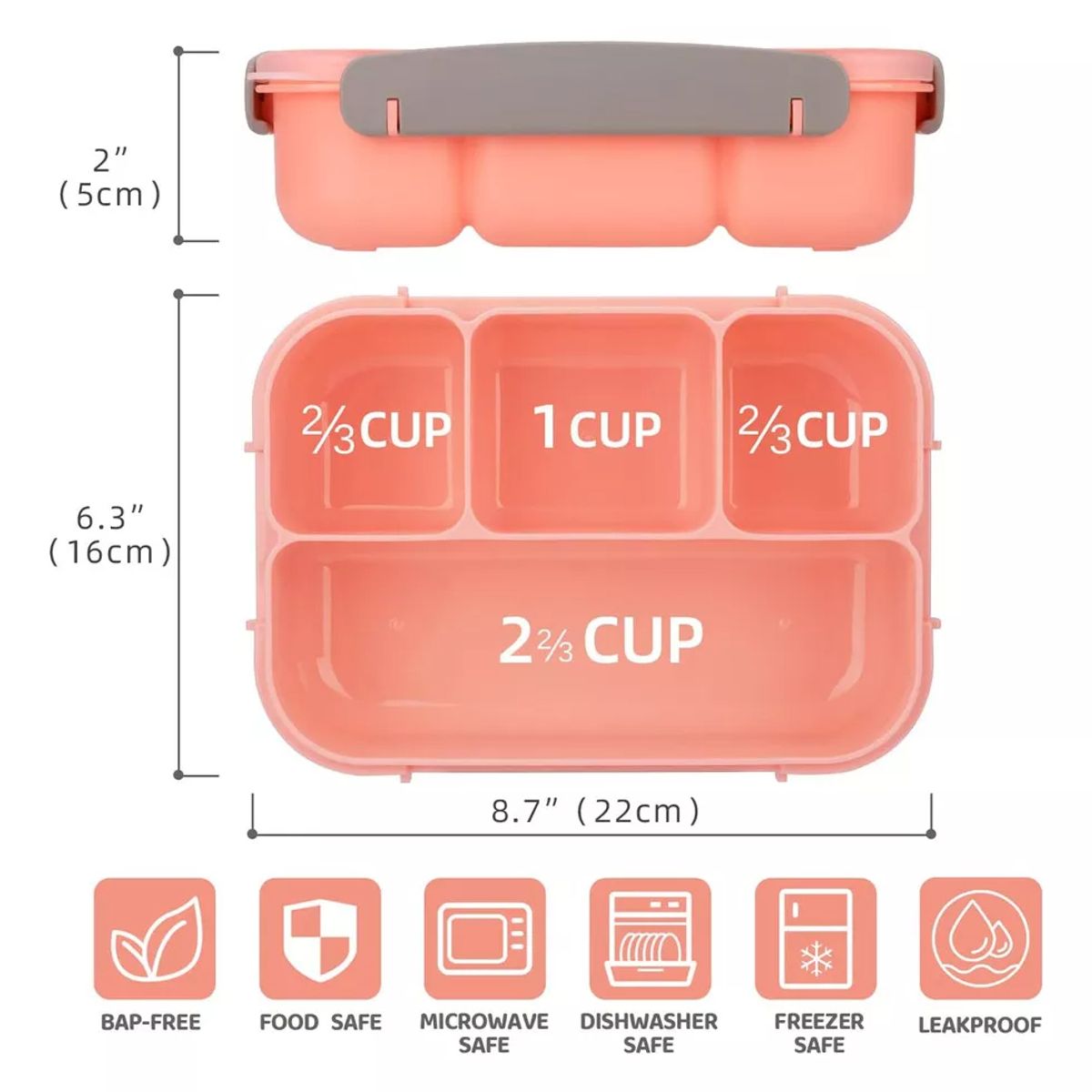 TIOZONEY - 16pcs Fiambrera Bento Para Adultos Niños