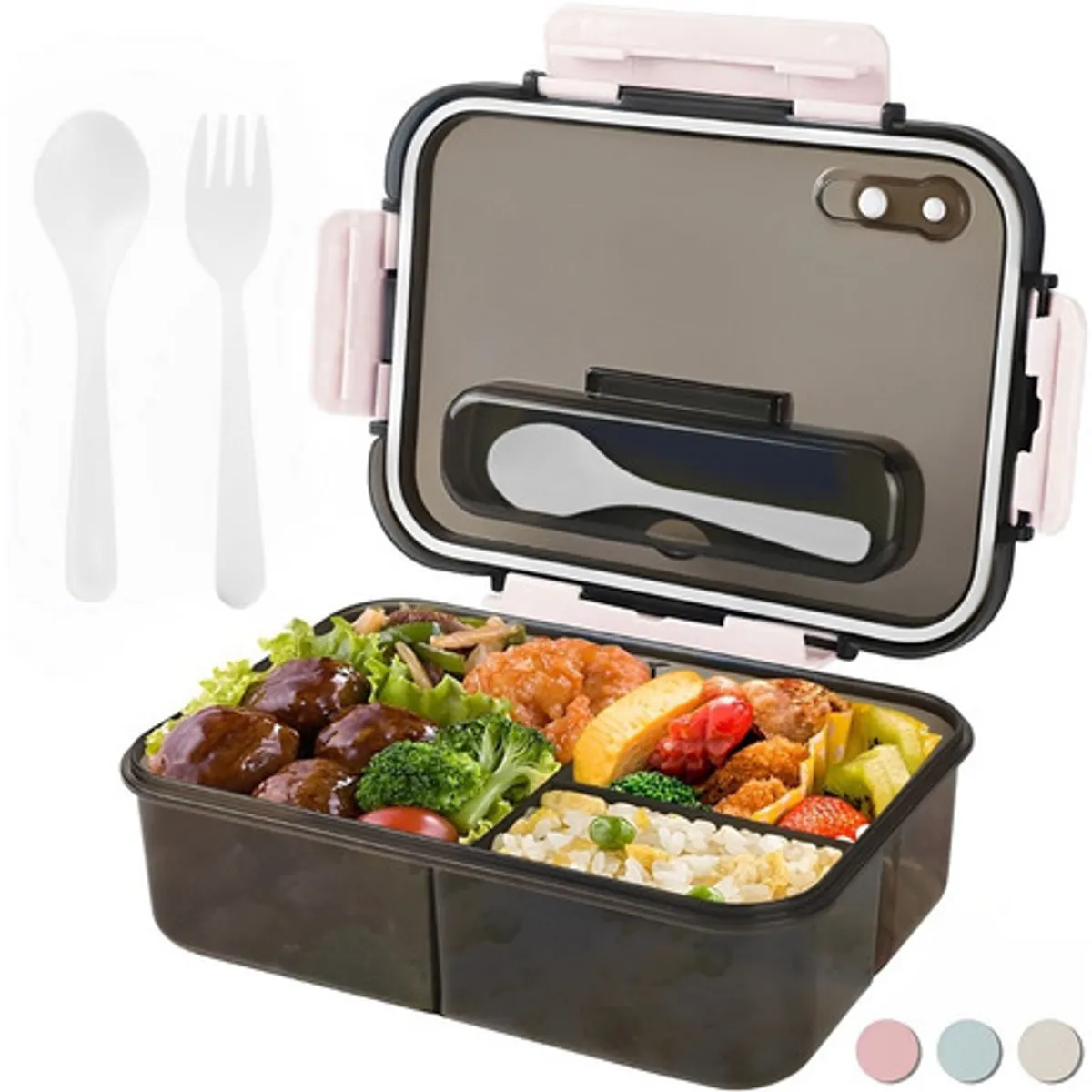 TIOZONEY - Lynnette Lunch Box Loncheras Topper Para Lunch Fiambrera 1500 Ml