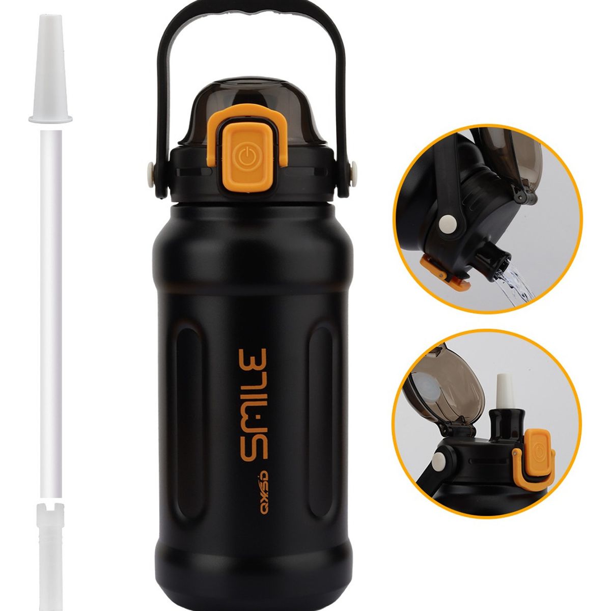 TIOZONEY - Botella De Agua Deportiva Termo De Acero Inoxidable 1100ml