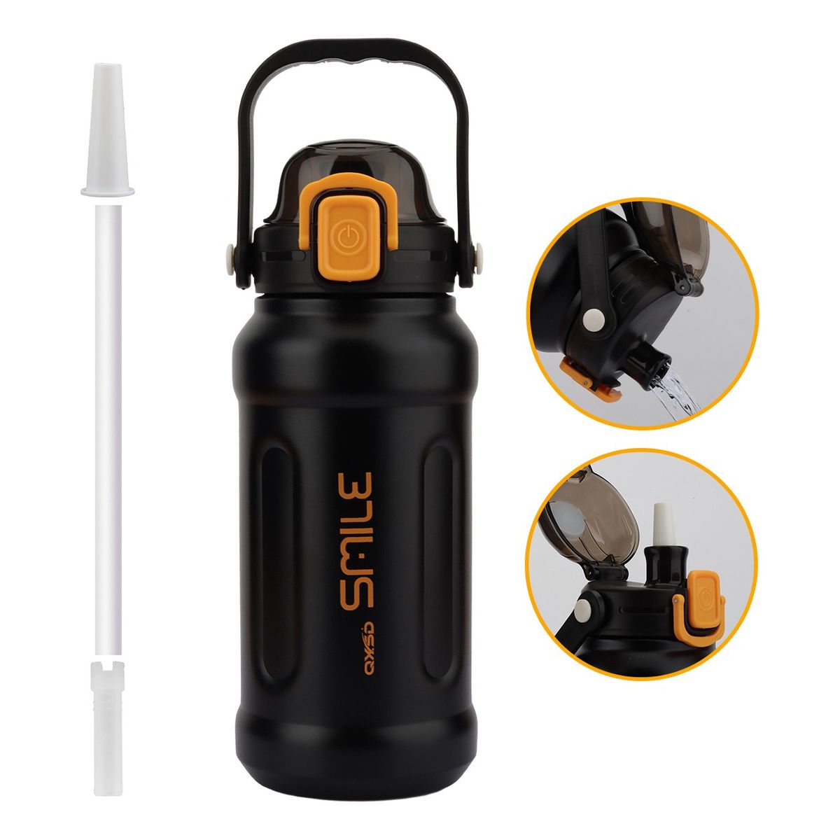 TIOZONEY - Botella De Agua Deportiva Termo De Acero Inoxidable 1100ml