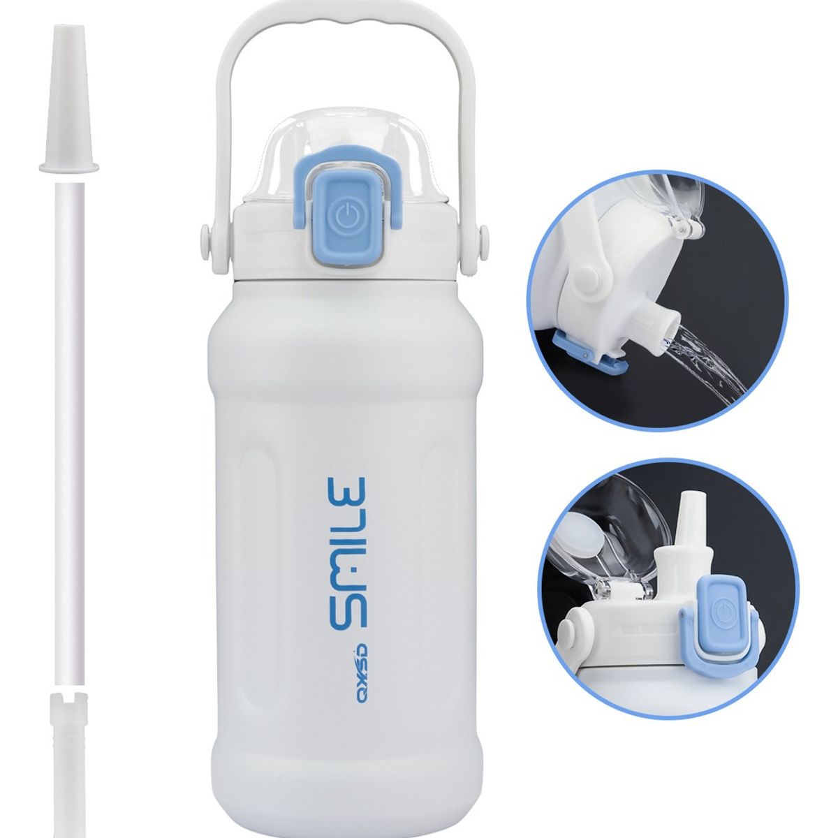 TIOZONEY - Botella De Agua Deportiva Termo De Acero Inoxidable 1100ml