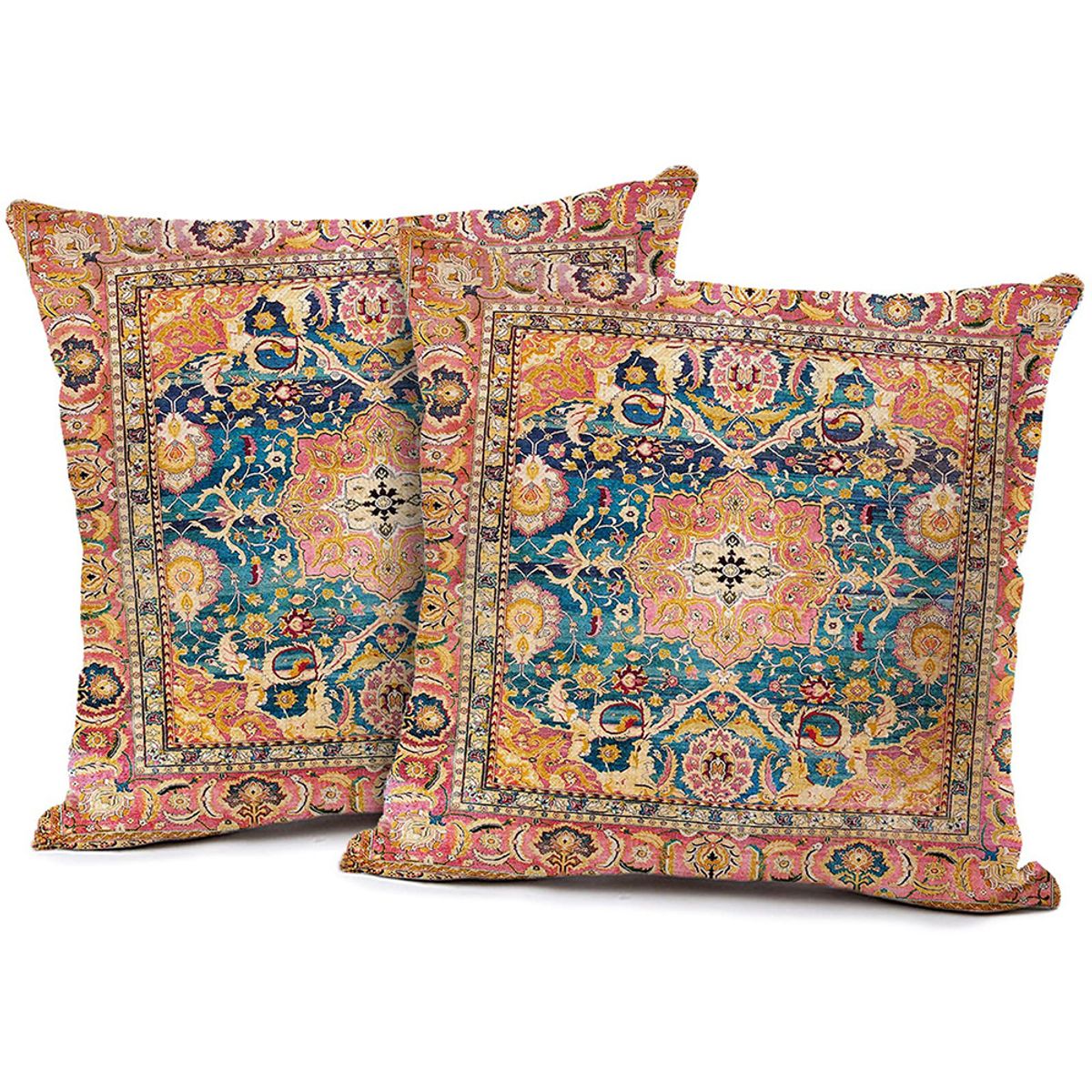 TIOZONEY - 2pcs Funda de almohada bordada19 x 19 pulgadas