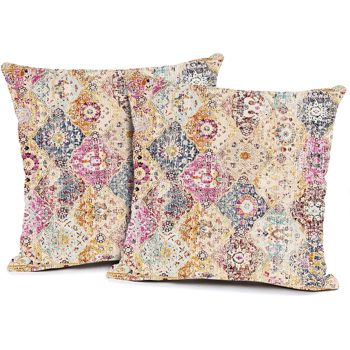 TIOZONEY - 2pcs Funda de almohada bordada19 x 19 pulgadas