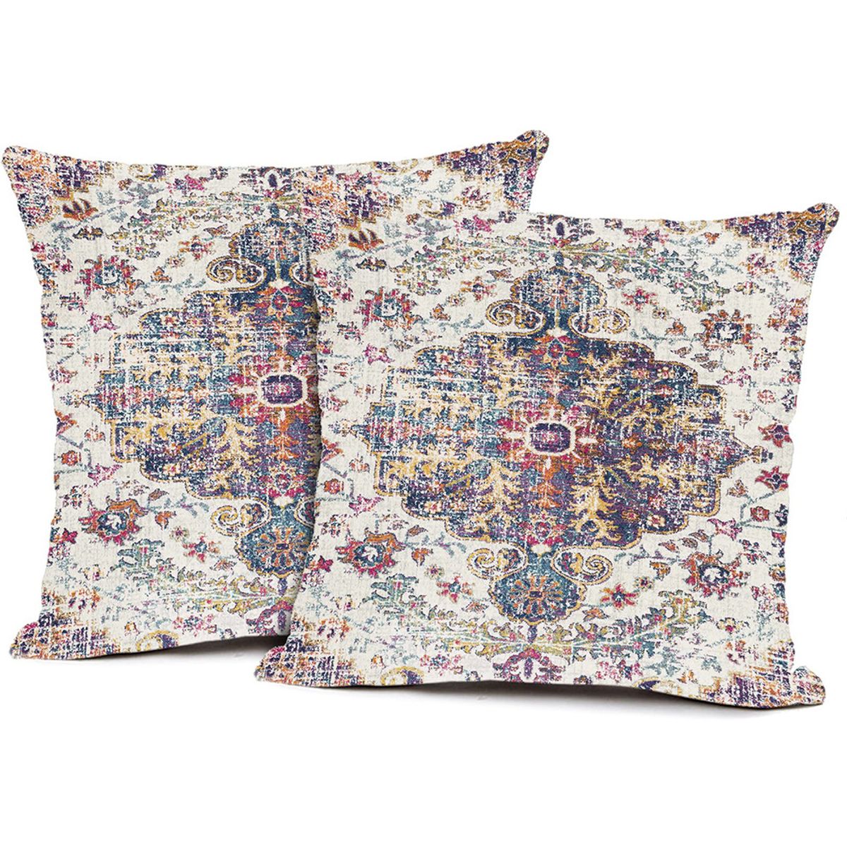 TIOZONEY - 2pcs Funda de almohada bordada19 x 19 pulgadas