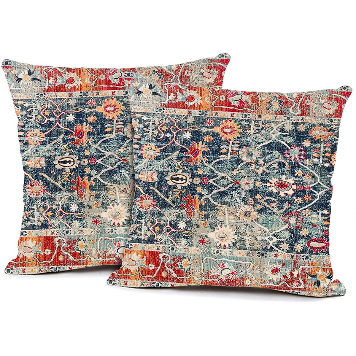 TIOZONEY - 2pcs Funda de almohada bordada19 x 19 pulgadas