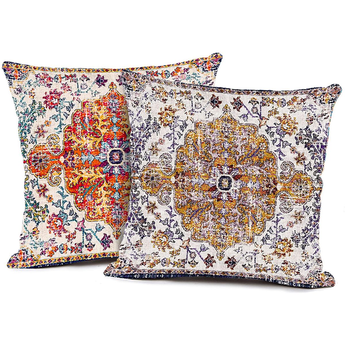 TIOZONEY - 2pcs Funda de almohada bordada19 x 19 pulgadas