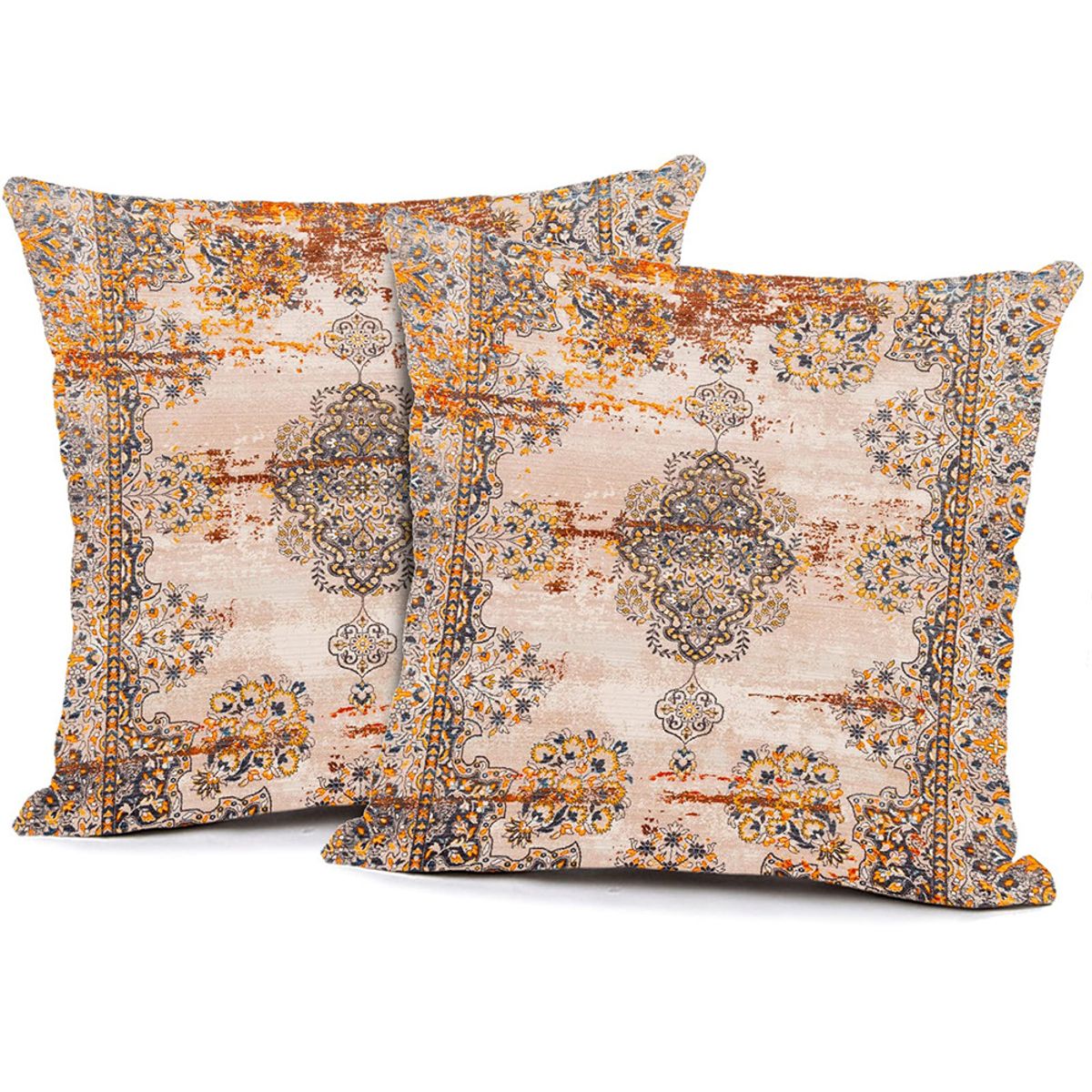 TIOZONEY - 2pcs Funda de almohada bordada19 x 19 pulgadas