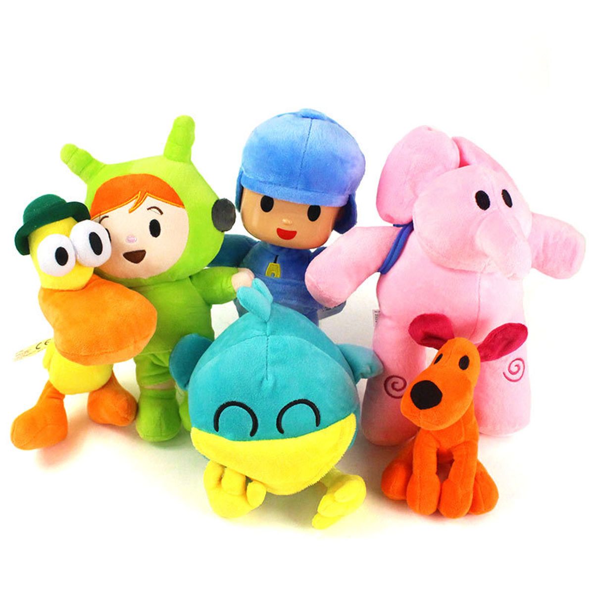 TIOZONEY - Kit 6 Hermosos Peluches Pocoyo Muñecos Juguetes Originales