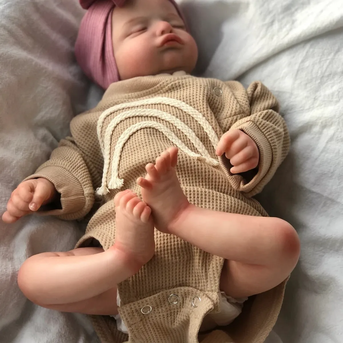 TIOZONEY - Muñeca bebe reborn vinilo de silicona juguetes para 50cm