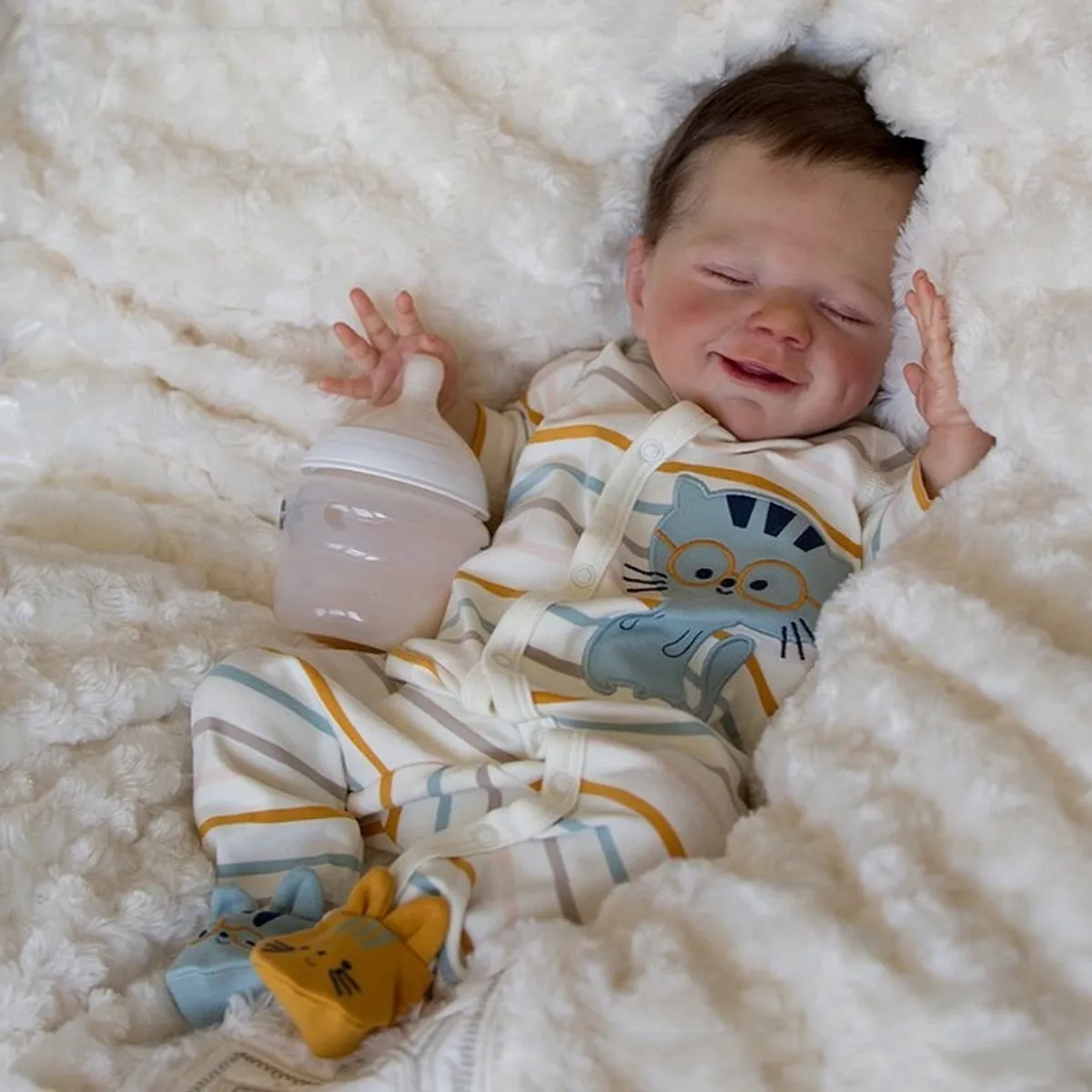 TIOZONEY - Muñeca bebe reborn vinilo de silicona juguetes para 50cm