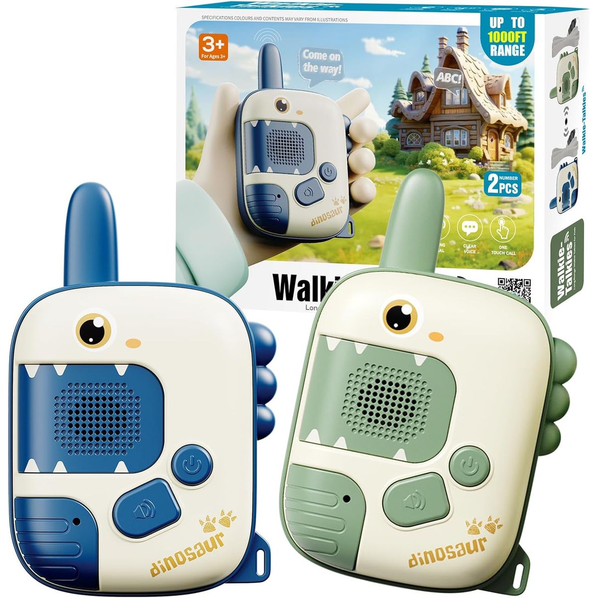 TIOZONEY - Walkie - talkie infantil - Dinosaurios