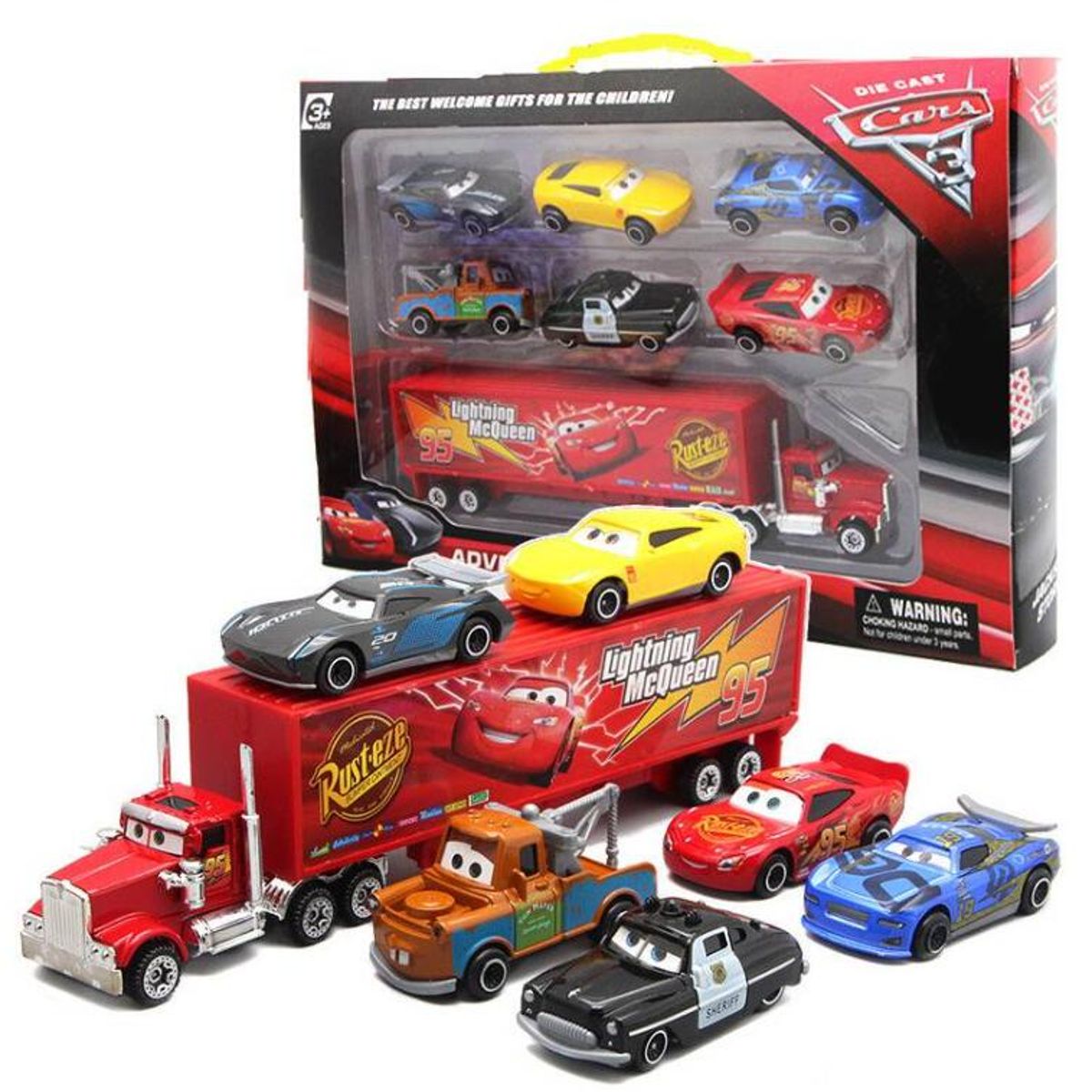 TIOZONEY - Pixar Rayo Mcqueen Película Cars 7 Unidades