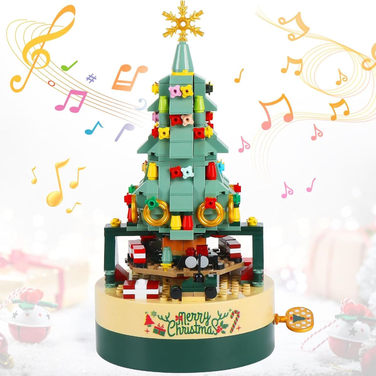 TIOZONEY - Kit de bloques de construcción de árbol de Navidad