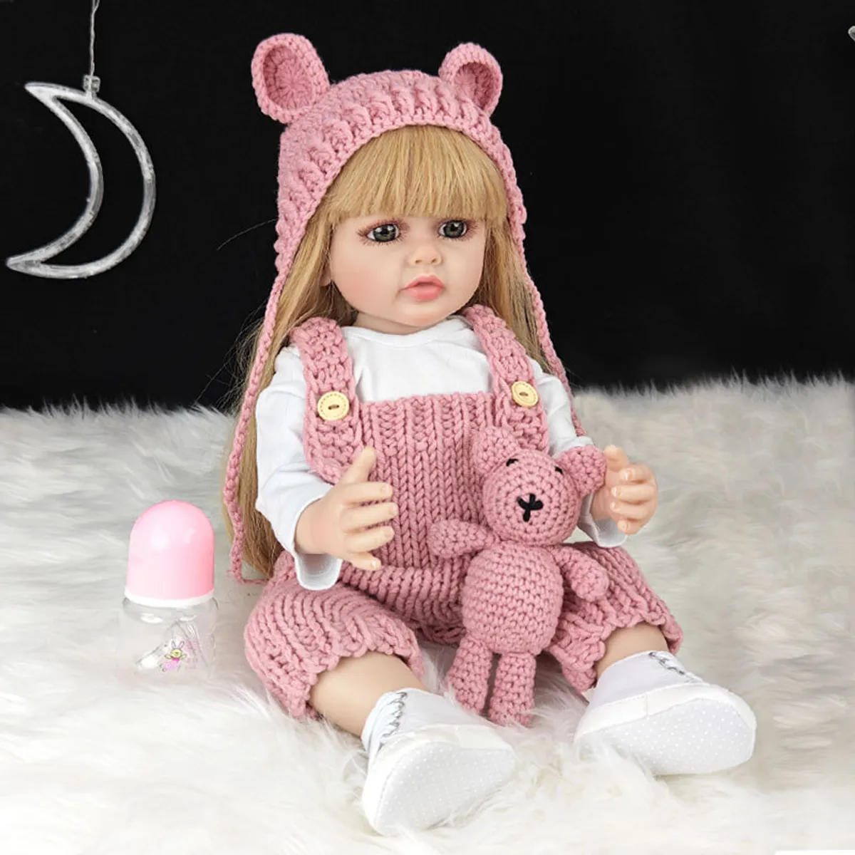 TIOZONEY - Muñeca bebe reborn vinilo de silicona juguetes para 55cm