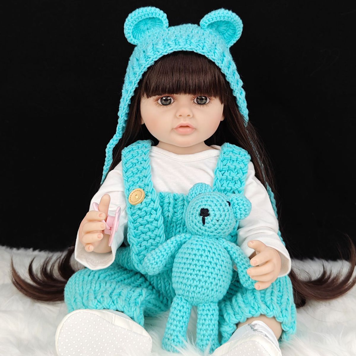 TIOZONEY - Muñeca bebe reborn vinilo de silicona juguetes para 55cm