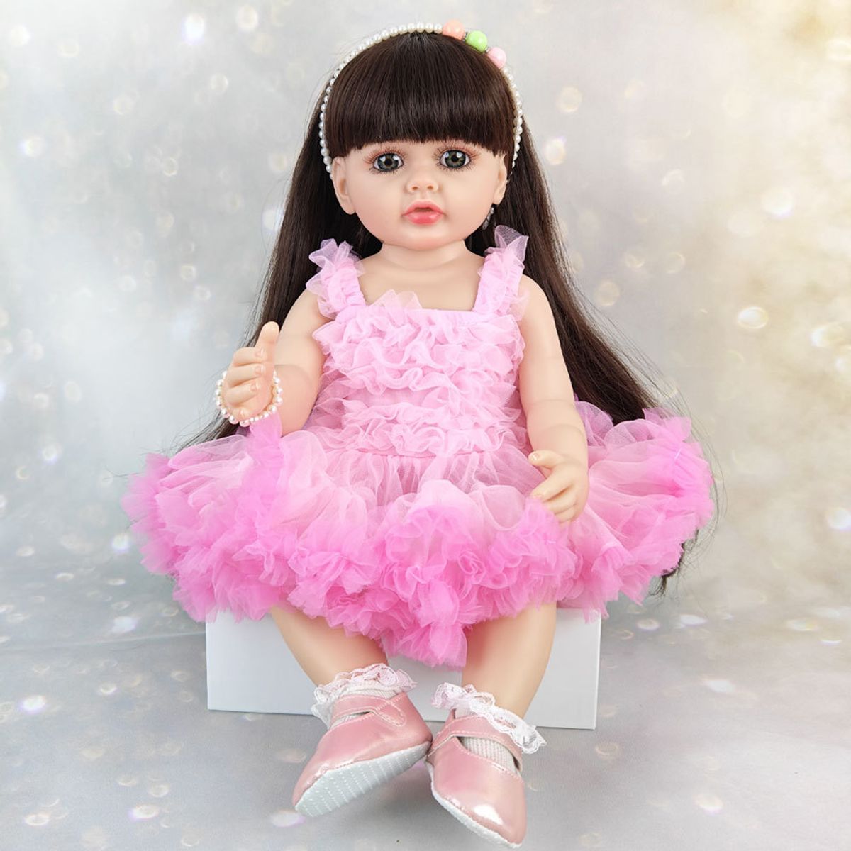 TIOZONEY - Muñeca bebe reborn vinilo de silicona juguetes para 55cm