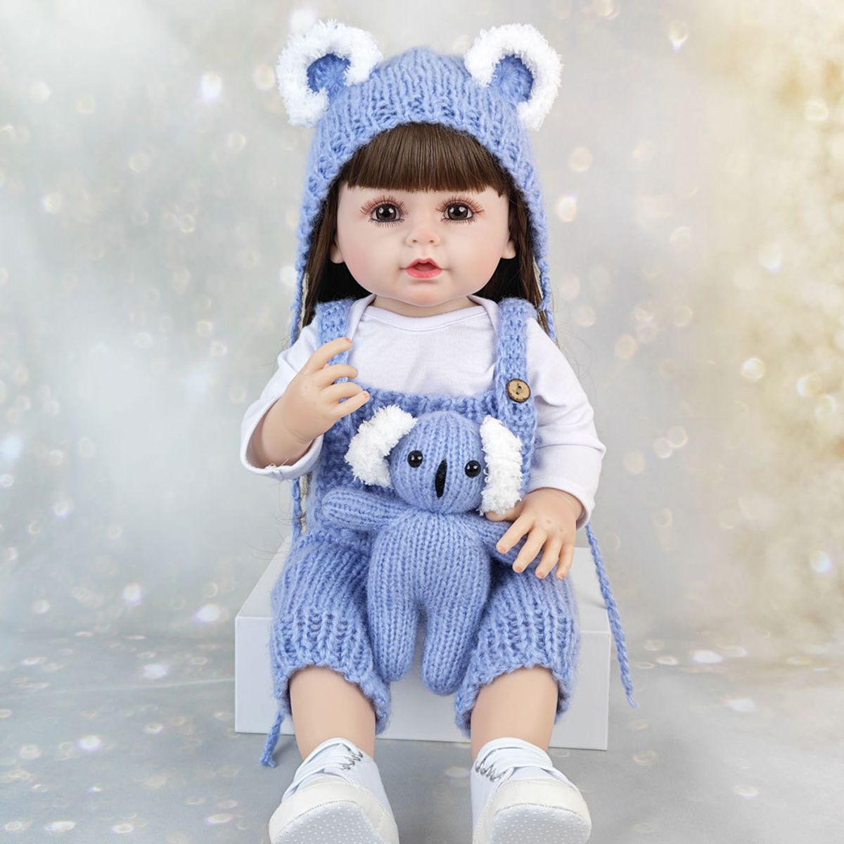 TIOZONEY - Muñeca bebe reborn vinilo de silicona juguetes para 55cm