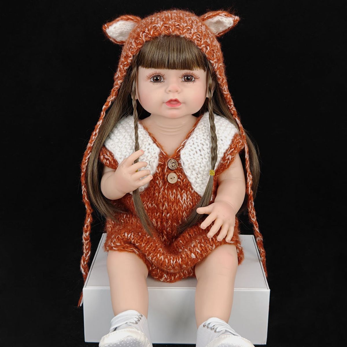 TIOZONEY - Muñeca bebe reborn vinilo de silicona juguetes para 55cm