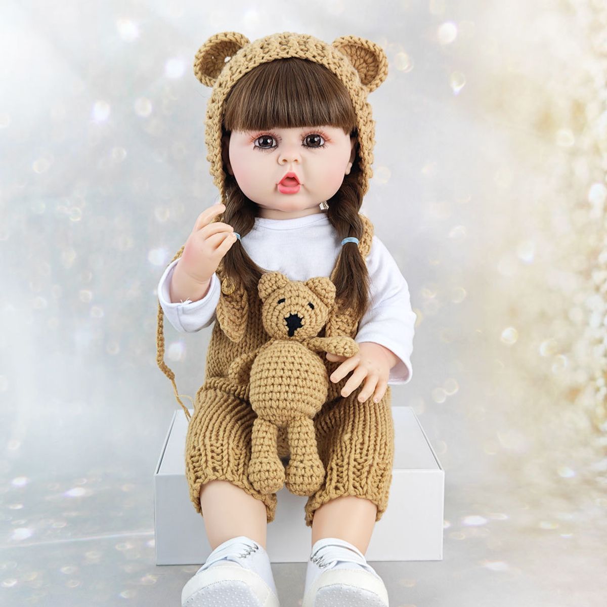 TIOZONEY - Muñeca bebe reborn vinilo de silicona juguetes para 55cm