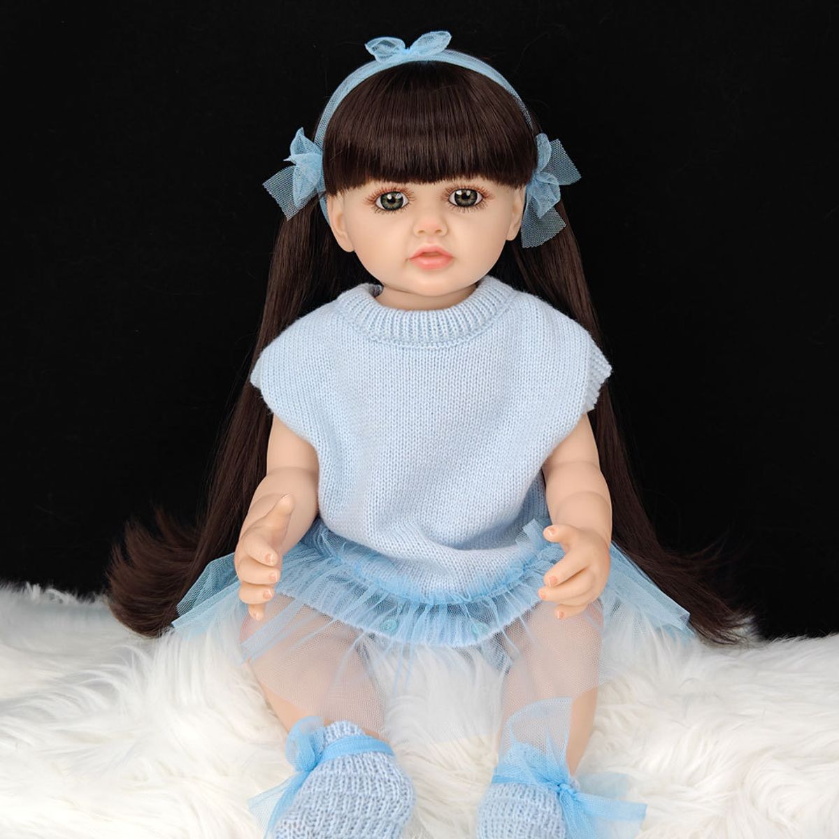 TIOZONEY - Muñeca bebe reborn vinilo de silicona juguetes para 55cm