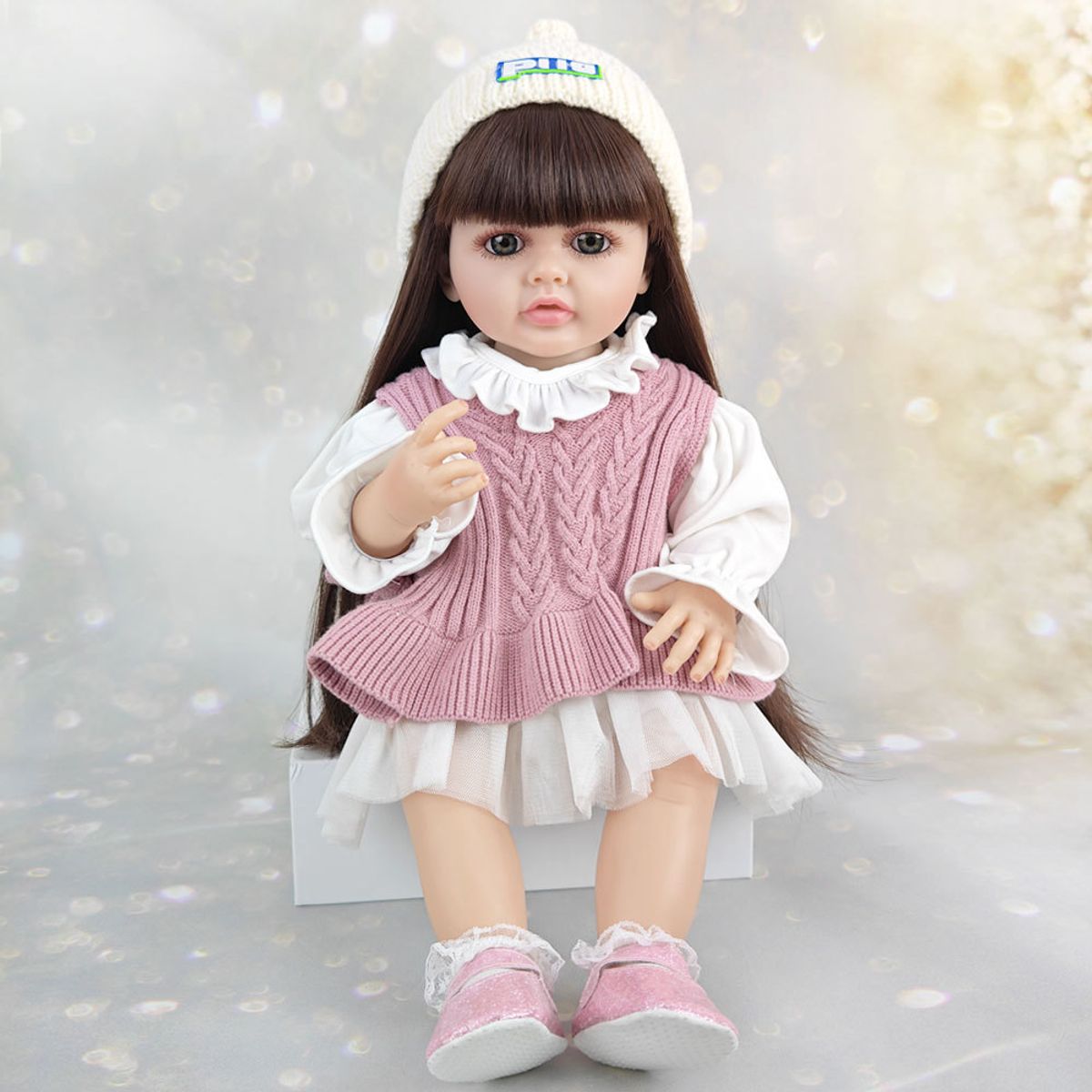 TIOZONEY - Muñeca bebe reborn vinilo de silicona juguetes para 55cm